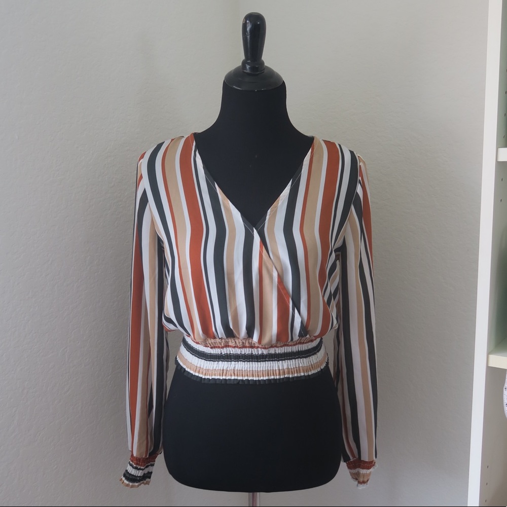 Forever 21 Striped Wrap Top